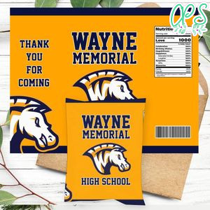 Wayne memorial high school Chip Bag Digital File Instant Download