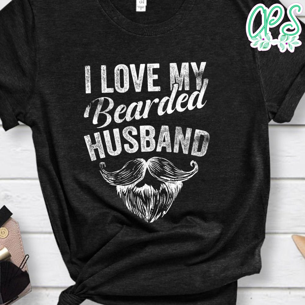 I Heart Love My Beard Husband Couple Women Classic Unisex T-Shirt