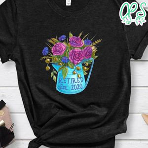 Retired Est. 2020 Women Retirement Flower Floral Gift T-Shirt
