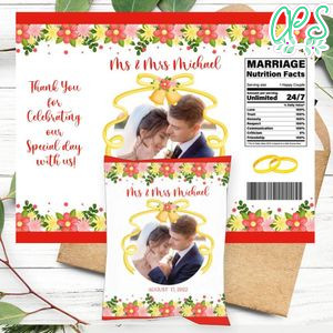 Ms & Mrs Wedding Chip Bag Digital File Instant Download