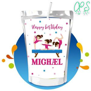 Gymnastics Capri Sun Labels Digital File Printable Instant Download