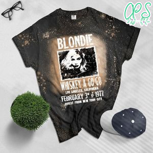 Blondie Deborah Harry Retro 80s Rock Music T Bleached Shirt