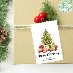 Personalized Holiday Christmas Gift Tag Template to print at home Instant Download