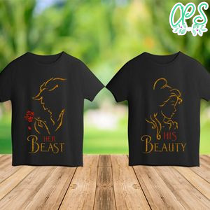 Her Beast His Beauty Shirt PNG files Printable Instant Download