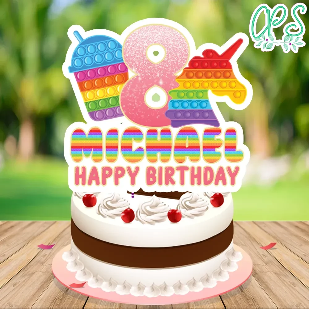 Fidget Cake Topper Customizable Template DIY | CustomPartyShirts Studio