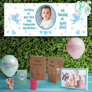 First Holy Communion Day Banner Customizable Template Instant Download