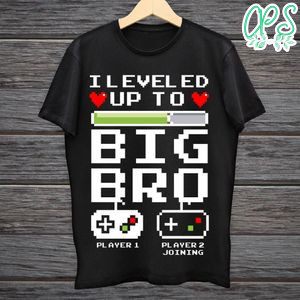 I leveled up to Big Bro!, Gamer New Brother Shirt PNG files Printable Instant Download