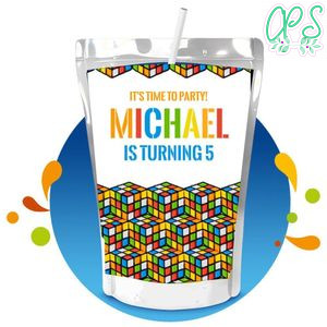 Rubik's cube Capri Sun Labels Digital File Printable Instant Download