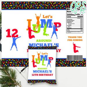 Jump party Chip Bag Digital File Instant Download
