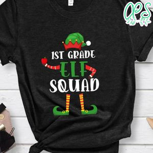 1st Grade Elf Squad Funny Elementary Teacher Christmas Gifts Classic Unisex T-Shirt