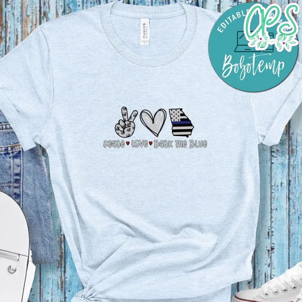 georgia-back-the-blue-peace-love-shirt-custompartyshirts-studio