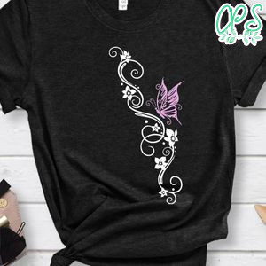 Flower Butterfly Custom Color Shirt