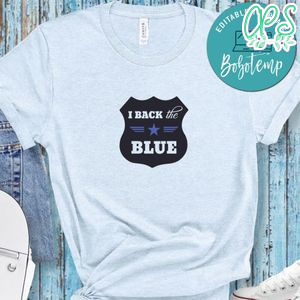 I back the blue white Shirt