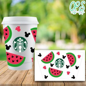 Starbucks Wrap Fruits Watermelon PNG File template Instant Download