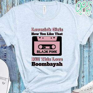 Blackpink Music Cassette Music List Shirt