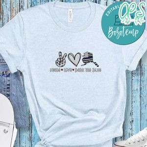 Alaska Back the Blue Peace Heart Love Shirt