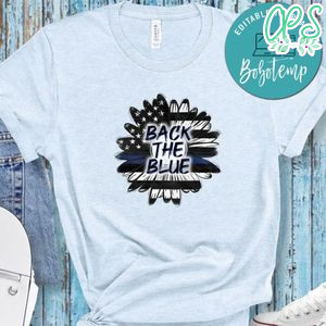 Back the Blue Rustic Sunflower Shirt