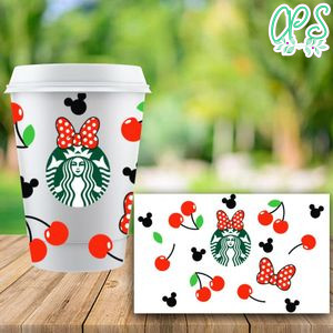 Starbucks Wrap Fruits Cherry PNG File template Instant Download