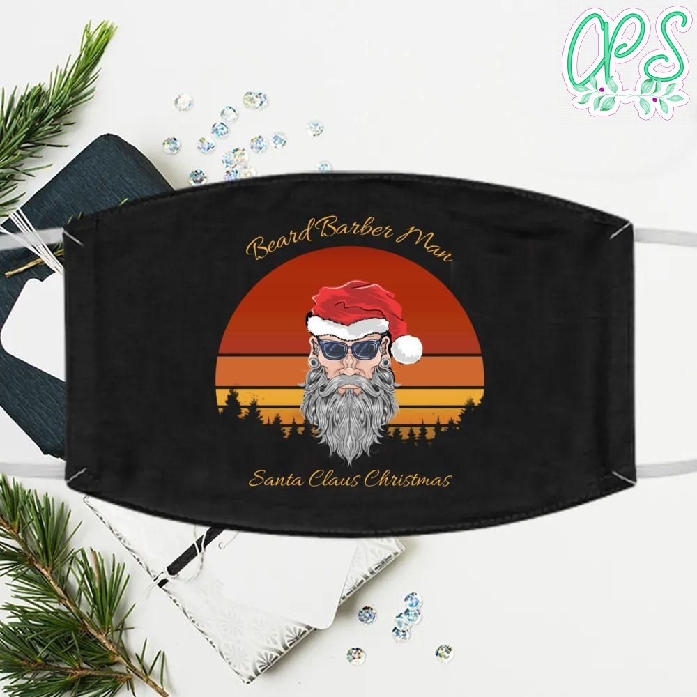 Santa Claus Christmas Beard Barber Man Sunset Face Mask