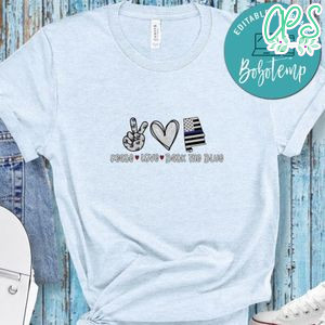 Alabama Back the Blue Peace Heart Shirt