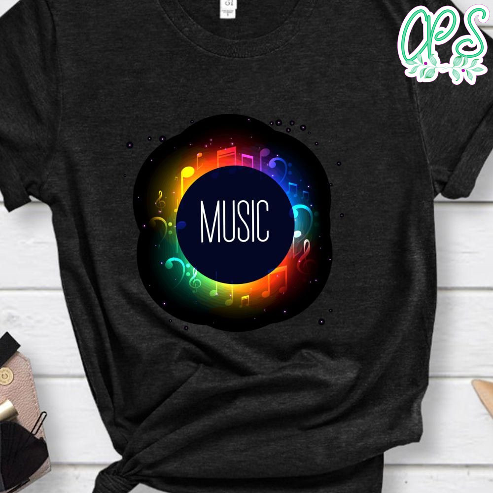 Colorful Musical Festival With Music Notes Shirt | CustomPartyShirts