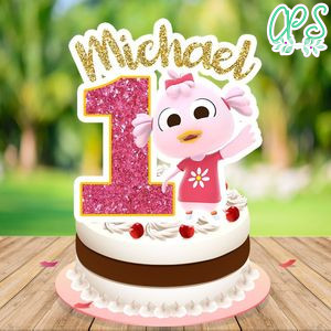 Patita lulu Birthday Cake Topper Template Printable Instant Download