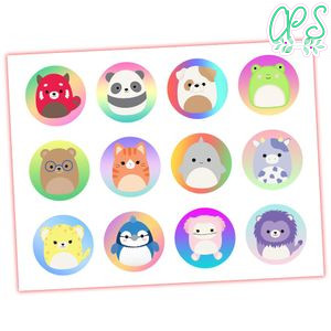 Squishmallow Cupcake Toppers Template Printable Instant Download