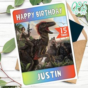 ARK Survival Evolved Personalized Birthday Card