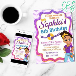 Meekah Invitation Customizable Template to Print at Home Instant Download