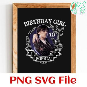 Wednesday Birthday PNG file template