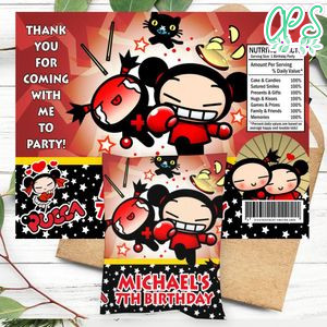 Pucca Birthday Chip Bag Digital File Printable Instant Download