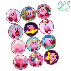Kirby Cupcake Toppers Template Printable Instant Download