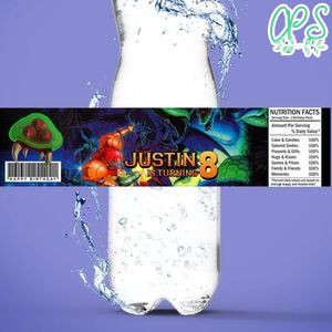 Super Metroid Birthday Water Bottle Label Template to Print at Home Instant Download