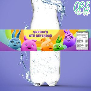 Sunny Bunnies Birthday Water Bottle Label Template to Print at Home Instant Download
