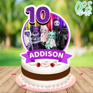 Shadow High Cake Topper Template Printable Instant Download