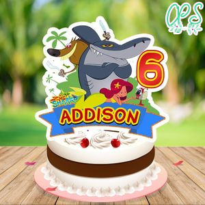 Zig & Sharko Cake Topper Template Printable Instant Download