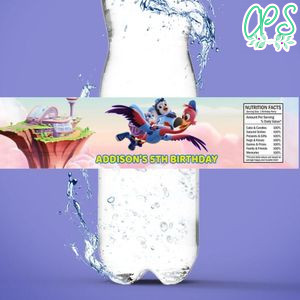 Disney TOTS Birthday Water Bottle Label Template to Print at Home Instant Download