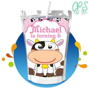 Vaca Lola Capri Sun Birthday Labels Digital File Printable Instant Download