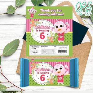 Patita lulu Candy bar Label Customizable Template Instant Download