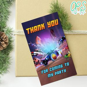Rocket League Thank You Tag Customizable Template To Print At Home Instant Download