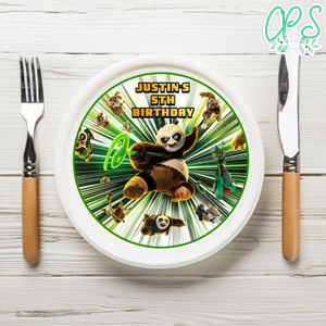 Kung Fu Panda 4 Birthday Plate Template Customizable To Print At Home Instant Download