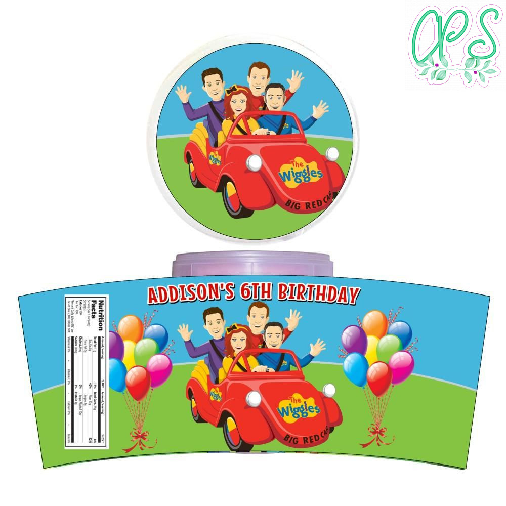 Wiggles Cotton Candy Label Template | CustomPartyShirts