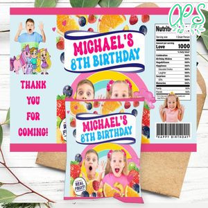 Diana And Roma Birthday Party Fruit Snack Bag Digital File Printable Instant Download