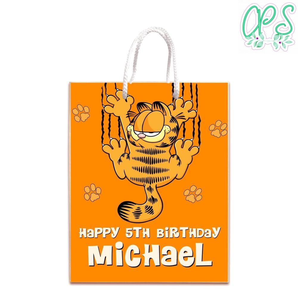 Garfield Gift Bag Label Template Printable Instant Download