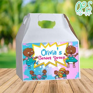 Phil And Lil Gender Reveal Gable Box Digital File Printable Instant Download