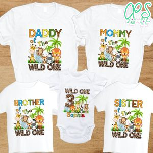 Safari Jungle Family Birthday PNG file template