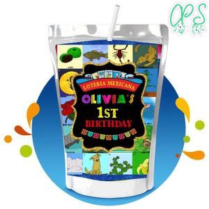 Loteria Capri Sun Birthday Labels Digital File Printable Instant Download