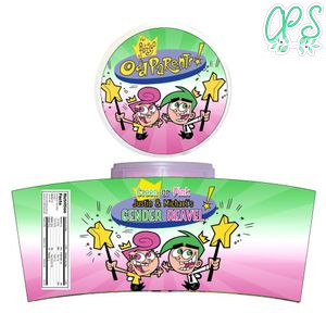 The Fairly Oddparents Gender Reveal Cotton Candy Label Template To Print At Home Instant Download