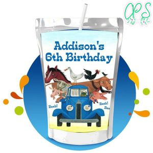 Little Blue Truck Capri Sun Birthday Labels Digital File Printable Instant Download