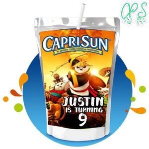 Kung fu panda Capri Sun Birthday Labels Digital File Printable Instant Download